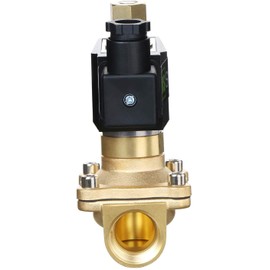 U.S. Solid 3/4 Inch G 220 V AC Brass Solenoid Valve Semi Direct for Water Air Gas Oil NO Powerless Open