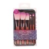 5pc BYS Makeup Brushes Keepsake Tin Glitter Powder/Blush/Foundation/Eyebrow Set