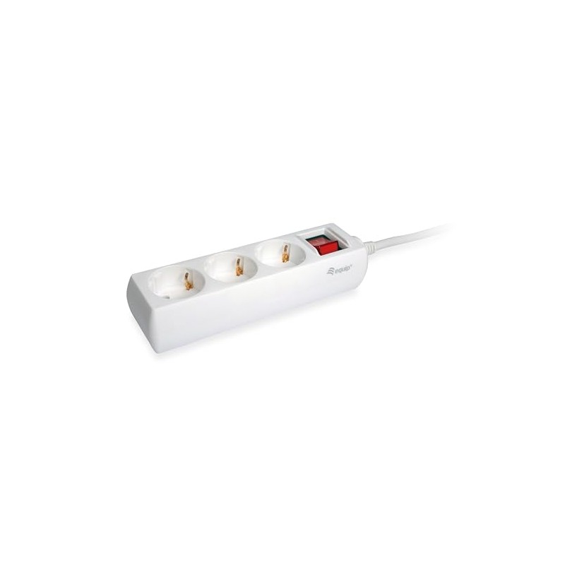 Equip Socket Strip 3-Way Schuko 1.5 m Cable with Switch