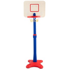 HOMGX Toddler Basketball Hoop Stand, Kids Basketball Play Toy with Adjustable Pole, Net and Basement, Portable Basketball Hoop Set for Kids, Ideal for Indoor and Outdoor Use
