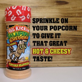 Ass Kickin' Jalapeno Cheddar Popcorn Seasoning - Great for Gourmet Popcorn or Chicken Wings and Meat - Perfect Stocking Stuffers or Christmas Gifts - Try if you Dare! …
