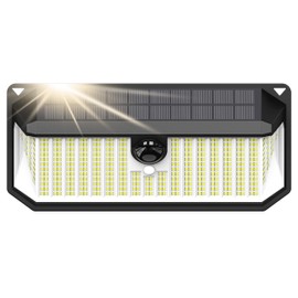 Solar Sensor Light, Outdoor, Security Prevention, Disaster Prevention, Integrated 466 LED, High Brightness Lighting, IP68 Waterproof, 3 Modes Automatic Switching (Motion Sensing/Night Light/Off