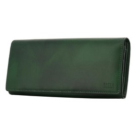 Takeokikuchi 7140121 Men's Long Wallet, Cover, Genuine Leather, Cowhide Leather, 52: Green