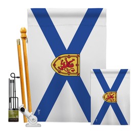 Americana Home & Garden FK140938-BO Nova Scotia World Canada Provinces Decorative Vertical Kit, House & Garden Flags Set w/Flagpole, Multi-Color