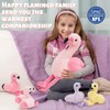 MorisMos Flamingo Plush Soft Toy with Baby inside, Lifelike Cuddly