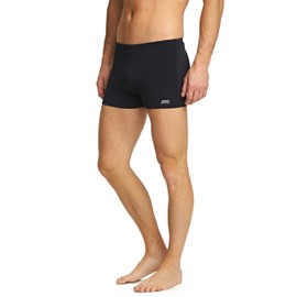 Zoggs Men's Cottesloe Hip Racer Swimming Trunks, Chlorine Resistant Fabric - Black, UK Size 32/80 cm