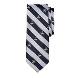 Brooks Brothers BB#4 Guard Stripe GF Jacquard Lep Tie F21120100189880, multicolor (navy / white), Free size