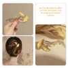 LALAFINA 2pcs Ginkgo Biloba Clip Womens Hair Clips Green Leaf