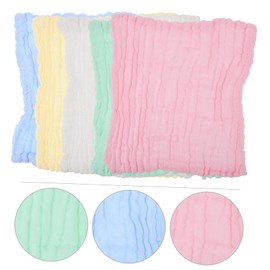 Beavorty 10pcs Multi Square Towels Soft Absorbent Washcloths for Face and Bath Cotton for Home Travel