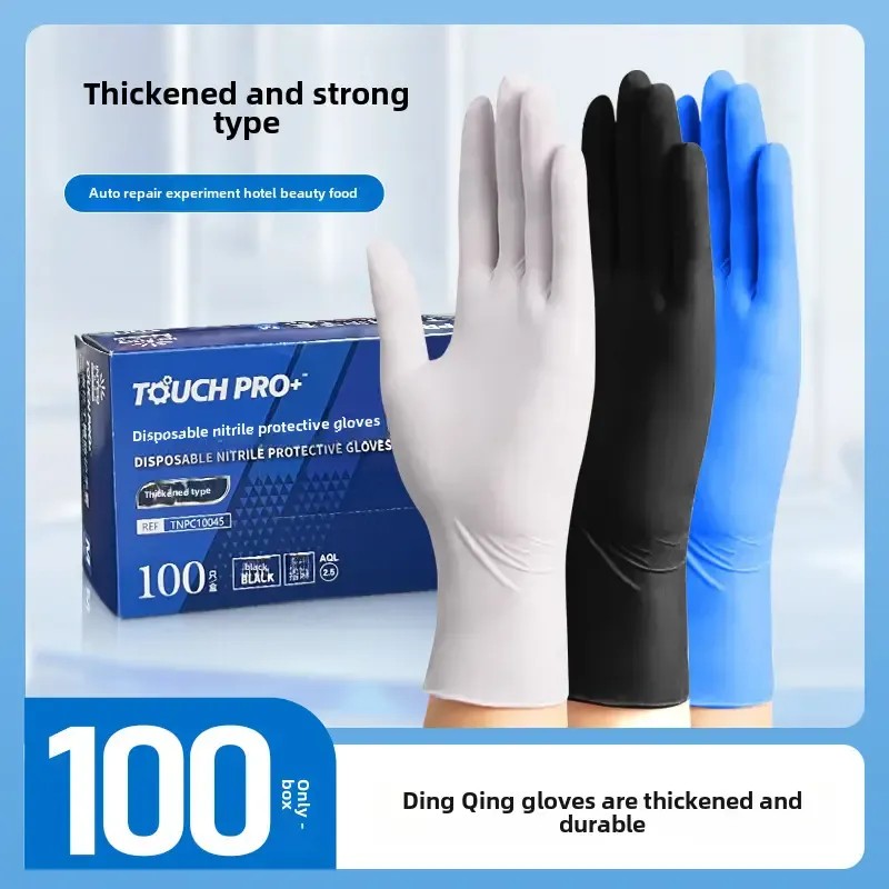 Guantes De Nitrilo Negros Gruesos K88 Caja 100 Piezas Talla