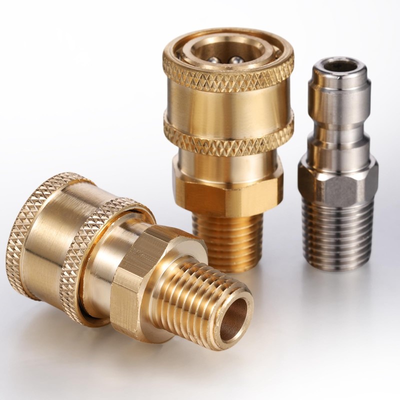 Shimeyao 4 Sets NPT 1/4 Inch Pressure Washer Coupler Quick