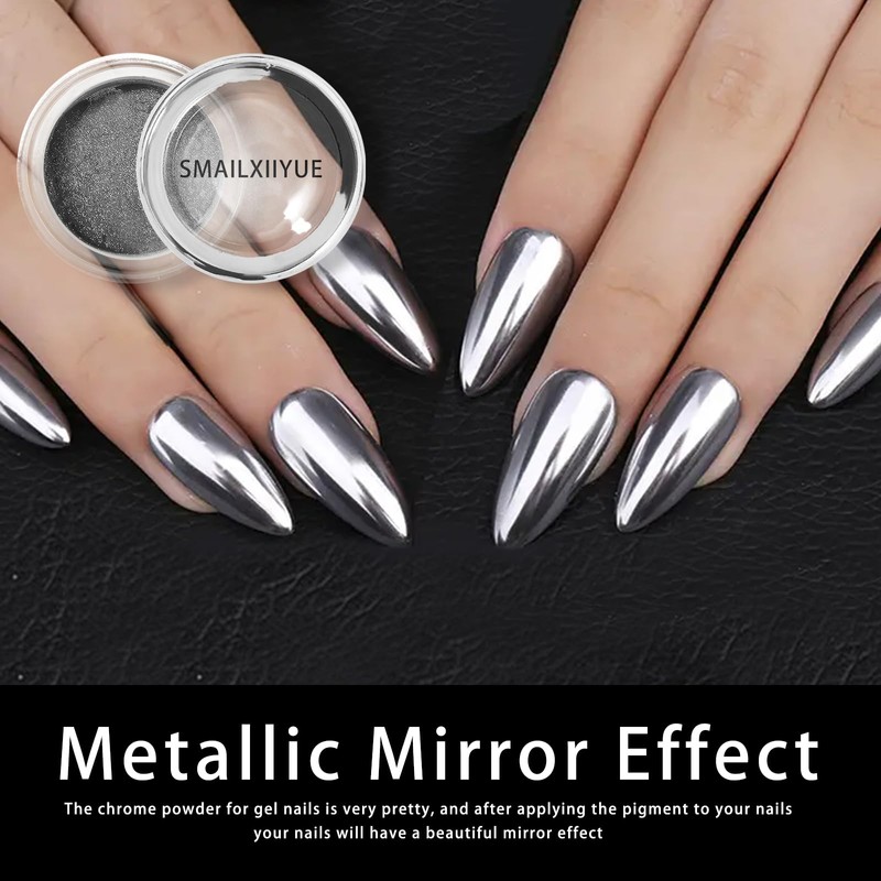 Chrome Nail Powder,Metalic Christmas Mirror Effect Chrome Powder Pigments for