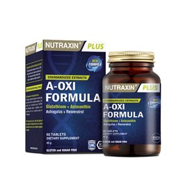 Nutraxin Plus A-Oxi Formula Glutathione + Astaxanthin 60 Tablet Takviye Edici Gıda