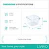 LIVIVO Drawer Desk Organiser Made From Clear Plastic Storage Box