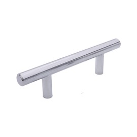 HESTIA HARDWARE 10 Pack | Steel Cabinet Handles, Straight, 3" Center to Center Kitchen Cabinet, Dresser Drawer Hardware Polished Chrome (S1.10.PC)