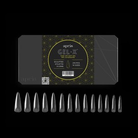 Apres Gel-X® Stiletto Box of Nail Tips | 280 Gel-X Tips, Soft Gel Tips, 14 Sizes 00-9 | Half-sizes Included (Sculpted Stiletto Extra Long, 280 Count)