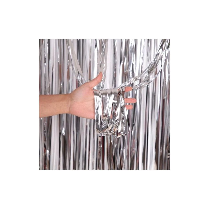 WODCM 4th of July Foil Fringe Curtains America Star Decorations