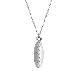 Surfboard Pendant Necklace, Water Sports, Surfer (Silver Tone) Miss Fit Boutique