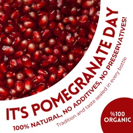 HASANZADE Pomegranate Molasses Organic Salad Dressing No Added Sugar, Sweet and Sour Sauce Pomegranate Essence for Salad, Fish, Cocktails (12.35 oz) Glass Bottle