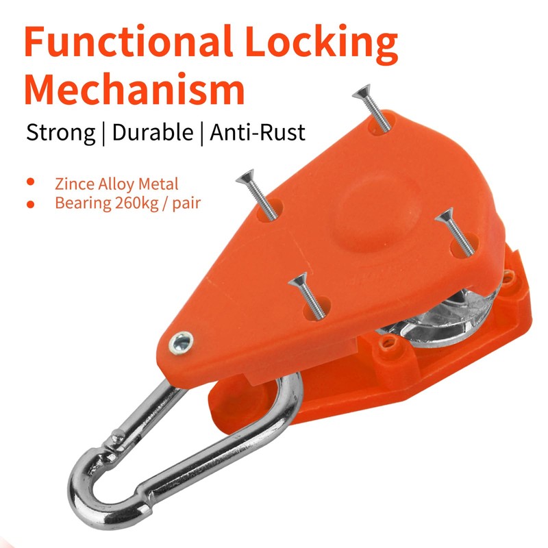 Creechwa Guy ropes with rope tensioner, 4 pieces, 13 ft