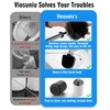Ceramic Toilet Brush & Holder Set - Freestanding Deep-Cleaning Toilet