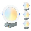 PROCURU 4-Pack 6-Inch 2700K-6000K 5CCT 12W LED Color Selectable, Heavy