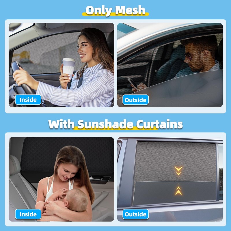 XCBYT Sun Protection Car Side Window for VW Golf 8