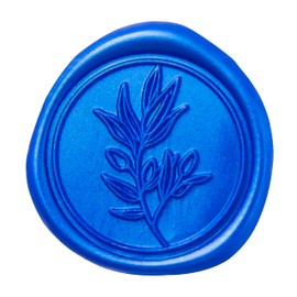 PONATIA - Pegatinas de eucalipto para invitación de boda, 50 pegatinas autoadhesivas azul real, perfectas para invitaciones, sobres, tarjetas de Navidad, envoltura de regalos, decoración de menú de