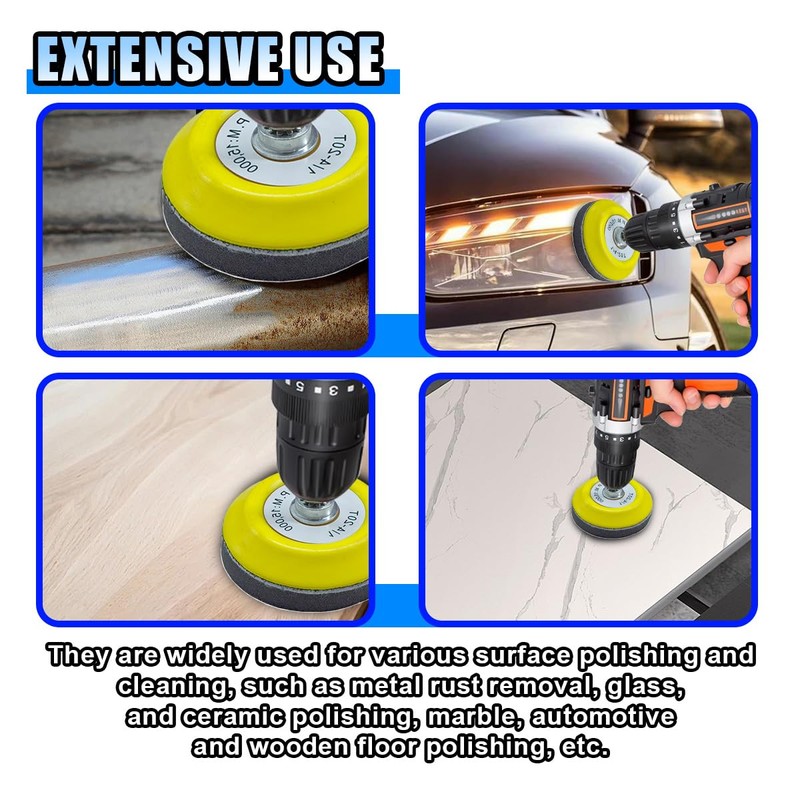 2PCS 3" Hook and Loop Sanding Pad Polishing Tool Kit