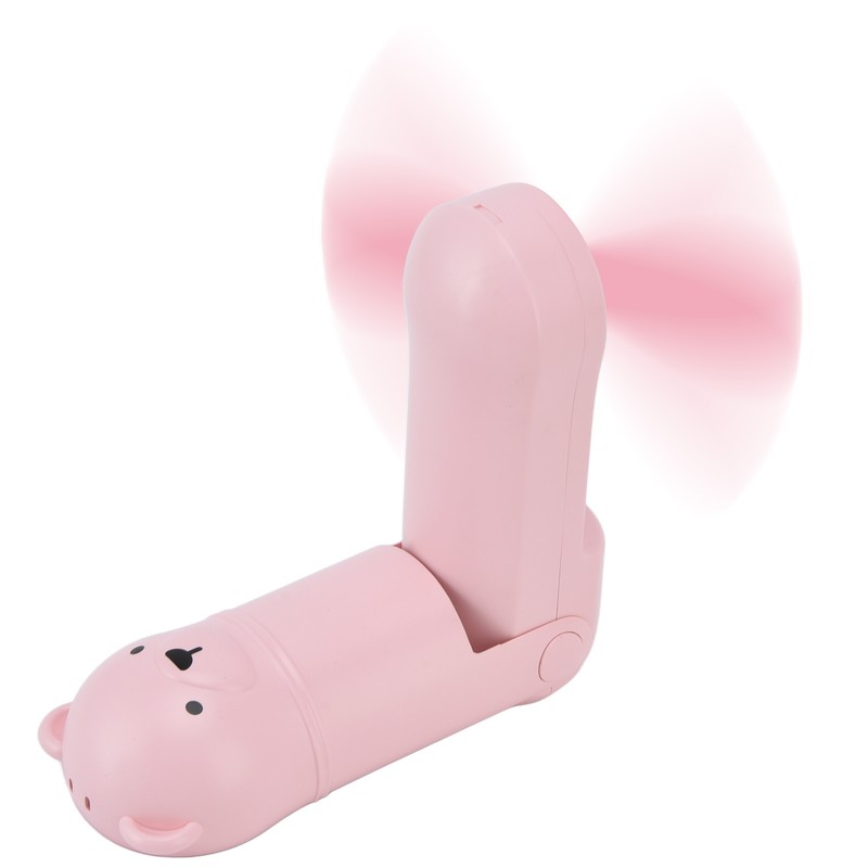 Hand Held Fan Mini Foldable Battery Operated Fan Humidification Cartoon