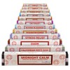 STAMFORD 37365 Variety Set Hand Rolled Incense Sticks-12 Packs, Black,