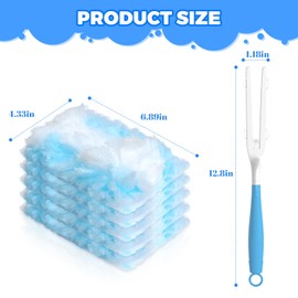 Duster Refills Compatible with Swiffer Heavy Duty Duster Refill,3 Handles+30 Count Dusters for Swiffer Duster Kit, Dusters for Cleaning/Car/Electronics/Furniture/Blinds/Ceiling Fan Cleaner