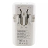 LENMAR AC150USBW Ultra-Compact All-in-One Travel Adapter with USB Port (White)