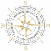 Antique Compass Stencil, 14 x 14 Inch (L) - Vintage