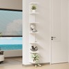 LitaEther Versatile 7 Tier Wall Shelf Unit,White Lack Wall Shelf,Display