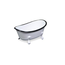 Cheung's White Metal Bathtub Table Décor