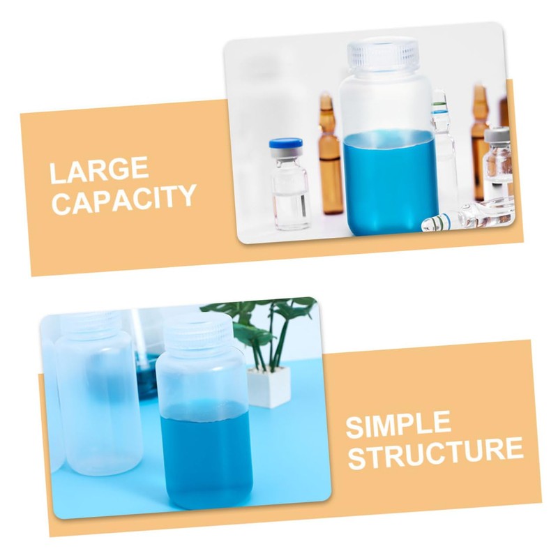 CHILDWEET 8pcs Leakproof Lab Bottles with Caps Wide Mouth Heat