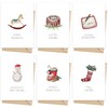 Christmas Cards with Envelope Set (12 Pieces) - A6 Folding