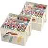 Aokeyee Shoe Organizer for Closet, 2 Pack Foldable Shoe Storage