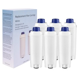 6 Pack Water Filter Replacement for DeLonghi Filter DLSC002 ECAM 22.110,Esam,ETAM, DLS C002,SER3017,5513292811,EC680,EC800
