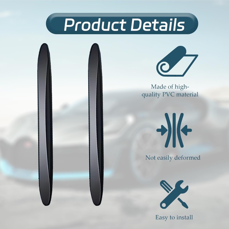 8Pcs Black Car Door Edge Protectors - Invisible Anti -