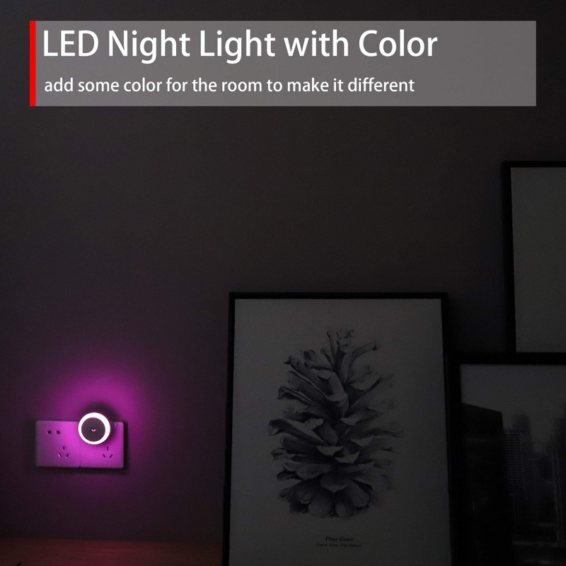 myCozyLite myCozyLite LED Steckdose Nachtlicht, D?mmerungssensor, Rosa Licht, Automatisches Nachtlicht,