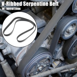 uxcell Car Engine Multi V-Ribbed Serpentine Drive Belt No.90916T2006 for Toyota Hilux Pickup for Toyota Fortuner 2004-2015