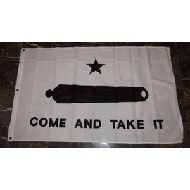 AES 3x5 Embroidered Gonzalez Come and Take It Texas Synthetic Cotton Flag 3'x5'
