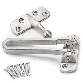 Gasea 2 Packs Front Door Swing Bar Door Restrictors, Security Chain Restrictors Door Guard Window Lock Latch, Prevents Forceful Entry