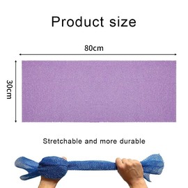 4Pcs African Exfoliating Net - 31.5" Long Bath Sponge for Deep Body Scrub, Reusable Wash Cloth for Shower & Daily Skin Exfoliation, Soft & Durable Exfoliator (Pink/Purple/Coffee/Blue)