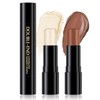 KYDA 2 Colors Highlighter Contour Stick, Shimmer Pearl Highlighter Finish,