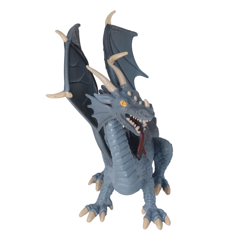 Dragon Model Figure Blue Plastic Vivid Cute Style Educational Dragon