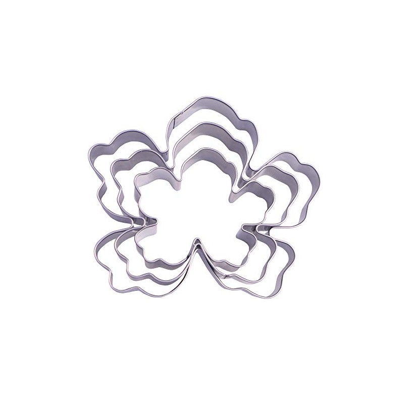 Tropical Flower Cookie Cutter Set - 3 Pieces - Stainless