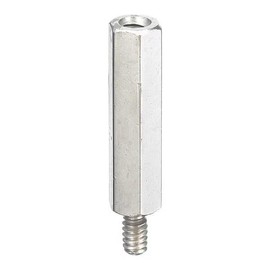 #4-40 Thread, 3/16 Hex x 1/2 Length, Brass Material, Plain Finish (100 PK)